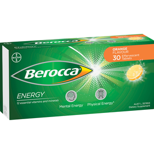 Berocca Effervescent - 30 Tablets Energy/Performance 50+