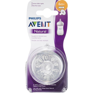 Philips Avent Natural Teats - NewBorn/Medium/Fast Flow