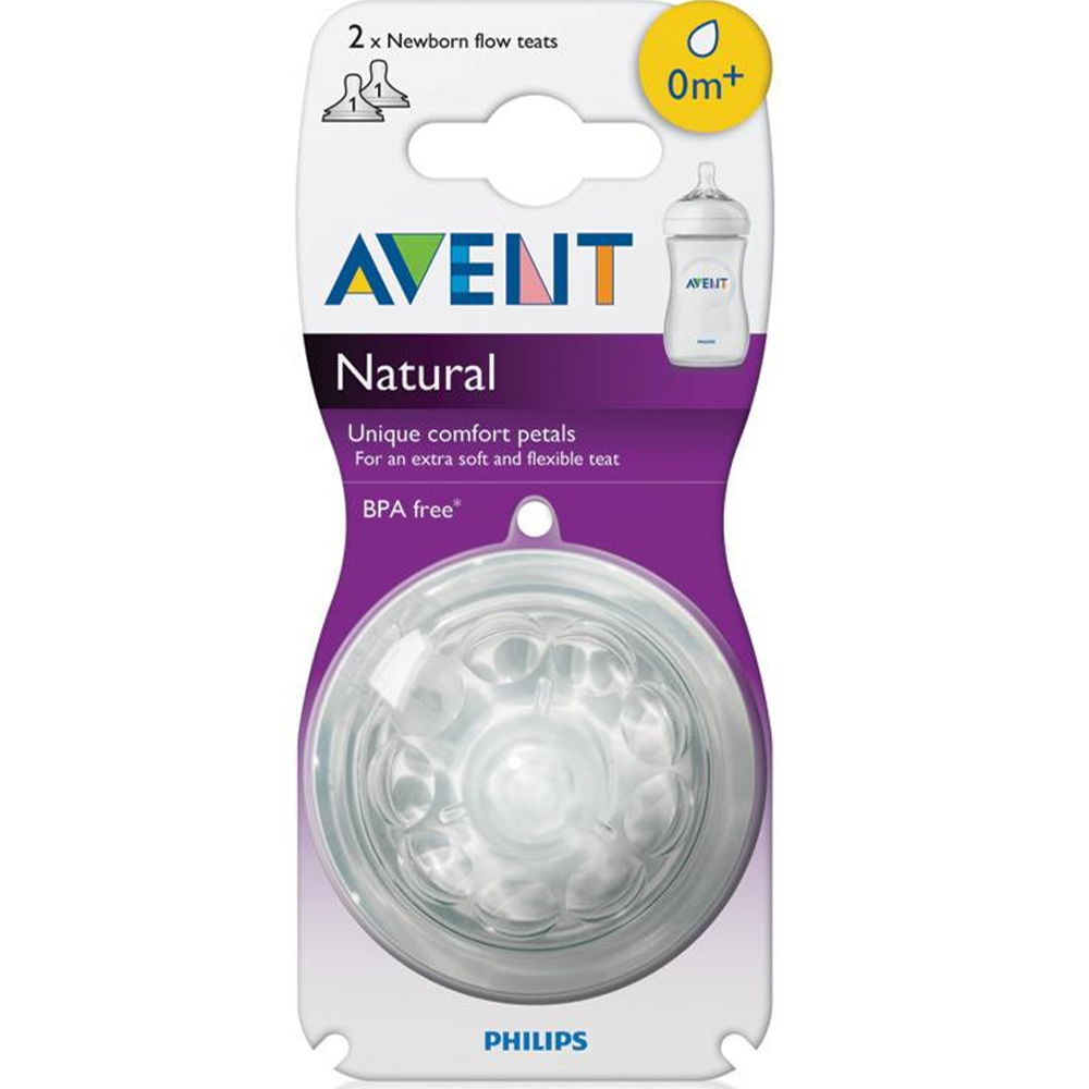 Philips Avent Natural Teats - NewBorn/Medium/Fast Flow