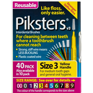 Piksters Interdental Brush  Sizes 1-6 - 10/40 Pack