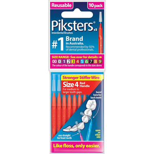 Piksters Interdental Brush  Sizes 1-6 - 10/40 Pack