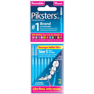 Piksters Interdental Brush  Sizes 1-6 - 10/40 Pack