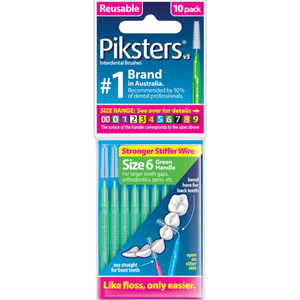 Piksters Interdental Brush  Sizes 1-6 - 10/40 Pack