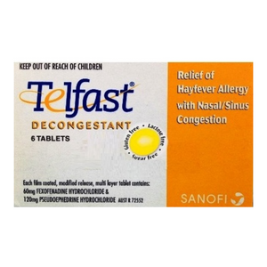 Telfast Decongestant - 6 Tablets