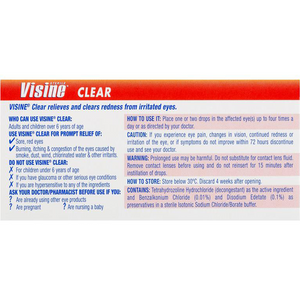 Visine Clear Eye Drops - 15mL