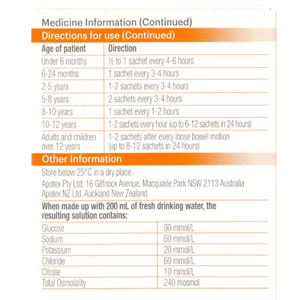 APOHEALTH Glucose & Electrolytes Orange Flavour - 10 Sachets