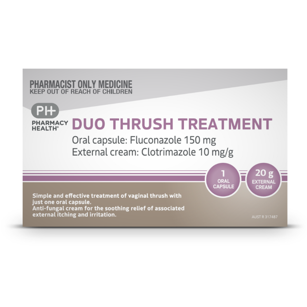 Pharmacy Health Duo Thrush Treatment 20g - 1 Capsule