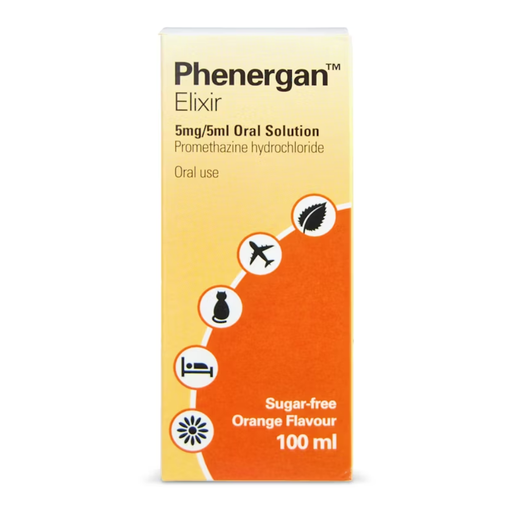 Phenergan Elixir 5mg/5ml Oral Solution 100ml - 1 Bottle