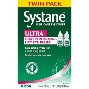 Systane Ultra Lubricant Eye Drops - 10mL 2 Pack