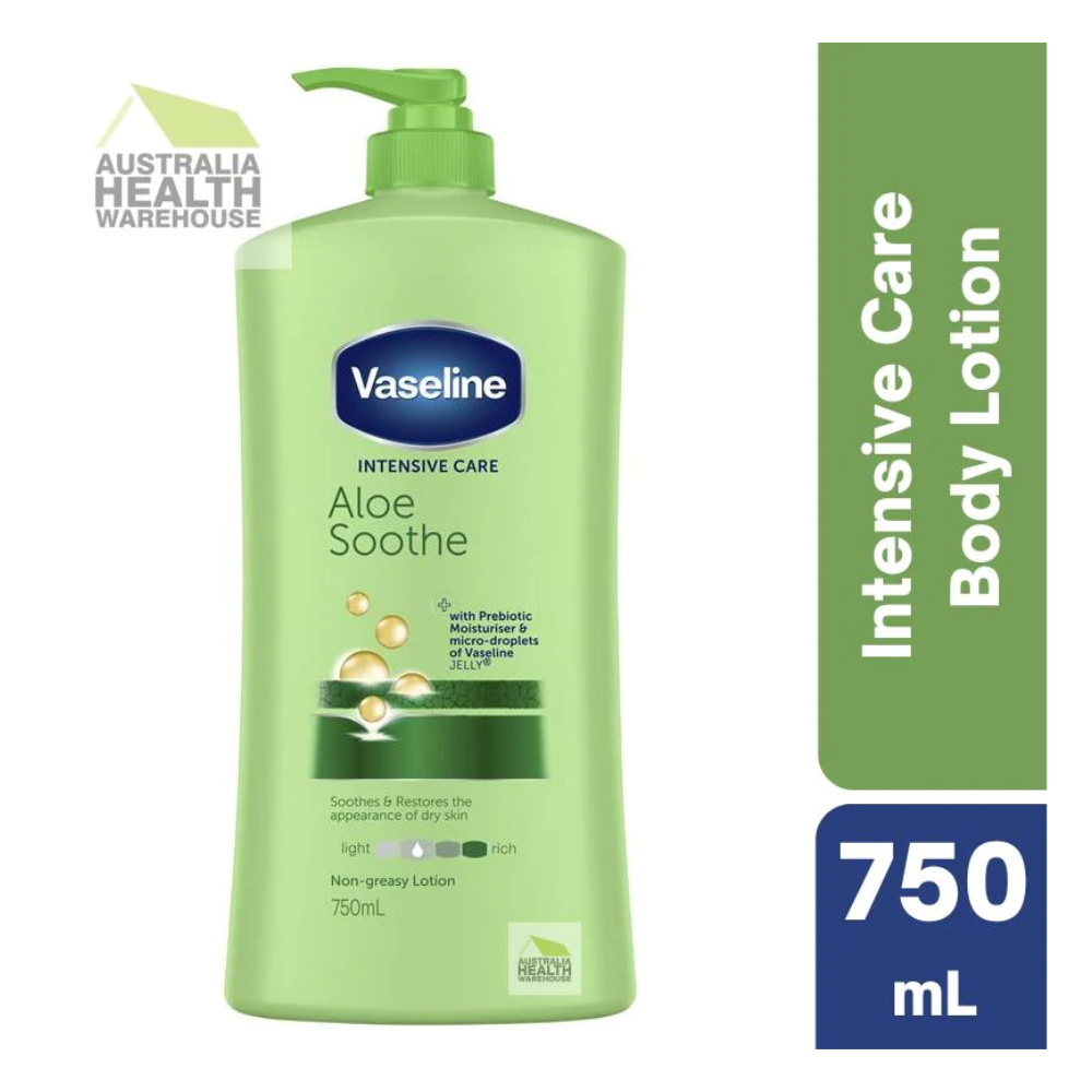 Vaseline Intensive Care Aloe Soothe/Cocoa Glow/Deep Restore Dry Skin Body Lotion - 750ml