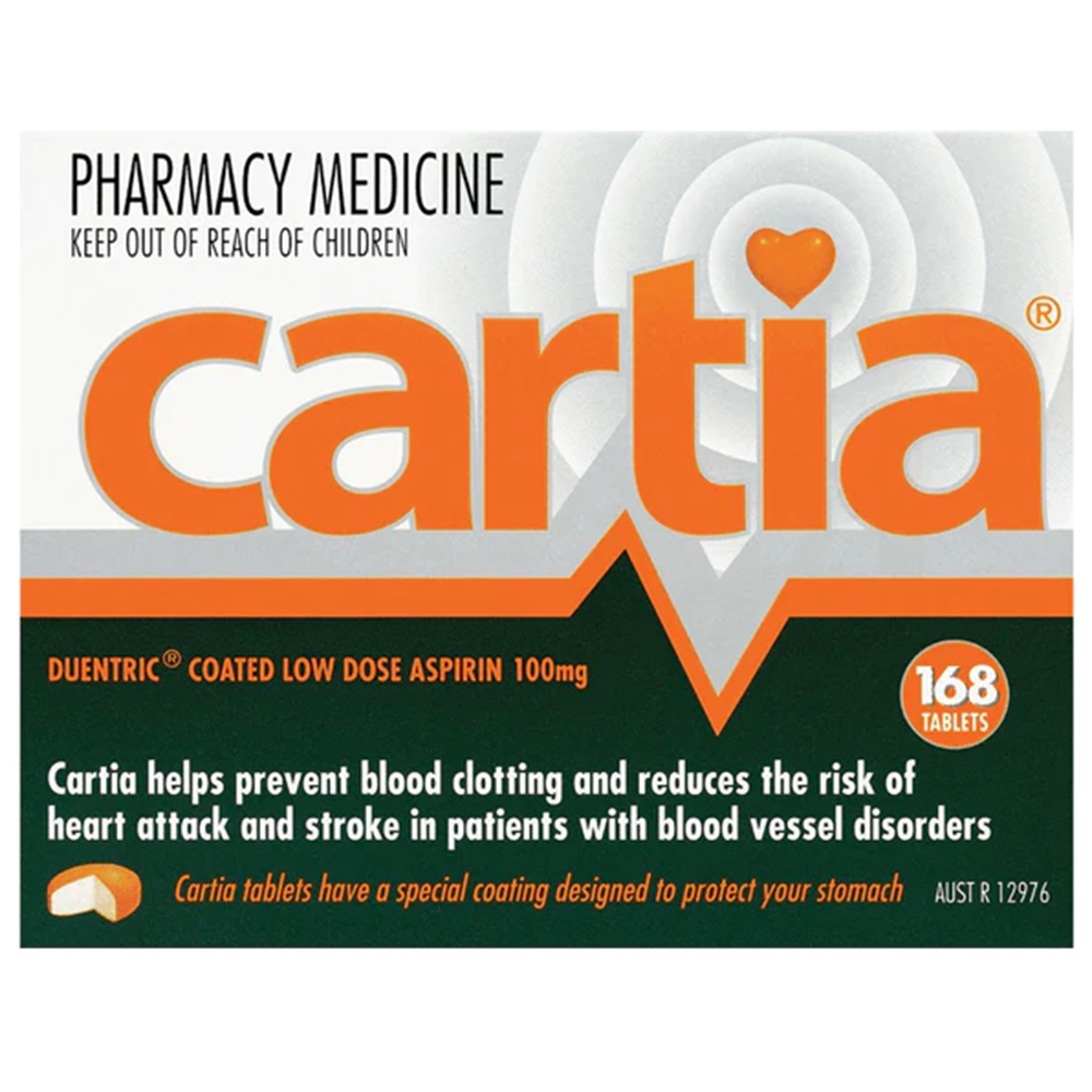 Cartia Tablets EC 100mg - 168 Tablets