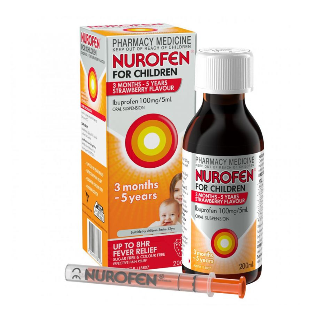 Nurofen for Children 3 Months to 5 Years Strawberry - 200ml