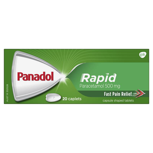 Panadol Rapid Paracetamol Pain Relief Caplets 500mg - 20 Caplets