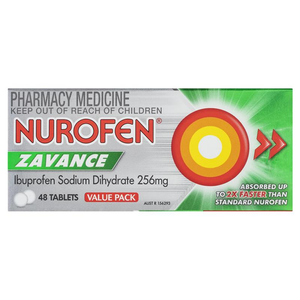 Nurofen Zavance Fast Pain Relief Tablets 48 pack - 256mg Ibuprofen