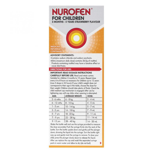 Nurofen for Children 3 Months to 5 Years Strawberry - 200ml