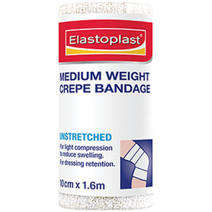 Elastoplast Medium Weight Crepe Bandage - Available in 5cm x 1.6m/7.5cm x 1.6m/10cm x 1.6m Sizes