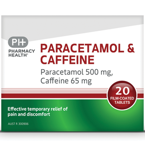 Pharmacy Health Paracetamol & Caffeine - 20/40 Tablets