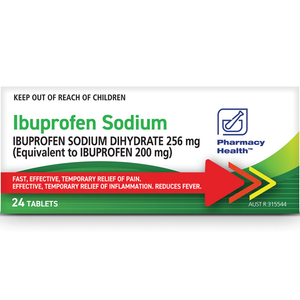 Pharmacy Health Ibuprofen Sodium - 256mg 24/96 Tablets