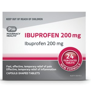 Pharmacy Health Ibuprofen - 200mg 24/48/96 Tablets