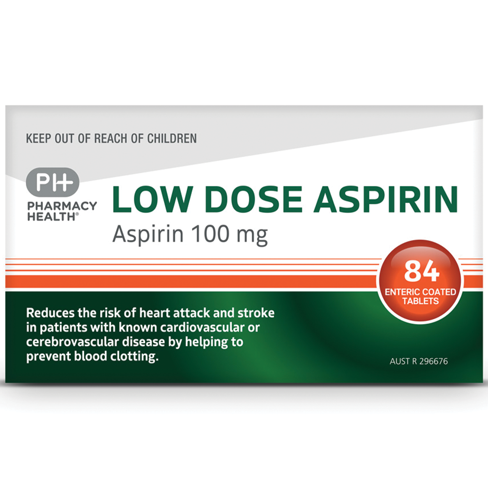 Pharmacy Health Low Dose Aspirin - 100mg 84/168 Tablets