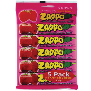 Crown Zappo Chew - 5packs Grapes/Strawberry/Variety Flavours