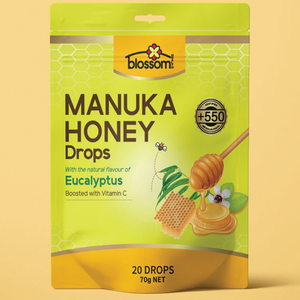 Blossom Manuka Honey - MGO 550+ 20 Drops Lemon/Eucalyptus Flavour