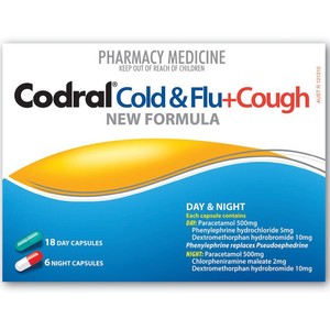 Codral Cold & Flu+Cough - 24/48 Capsules