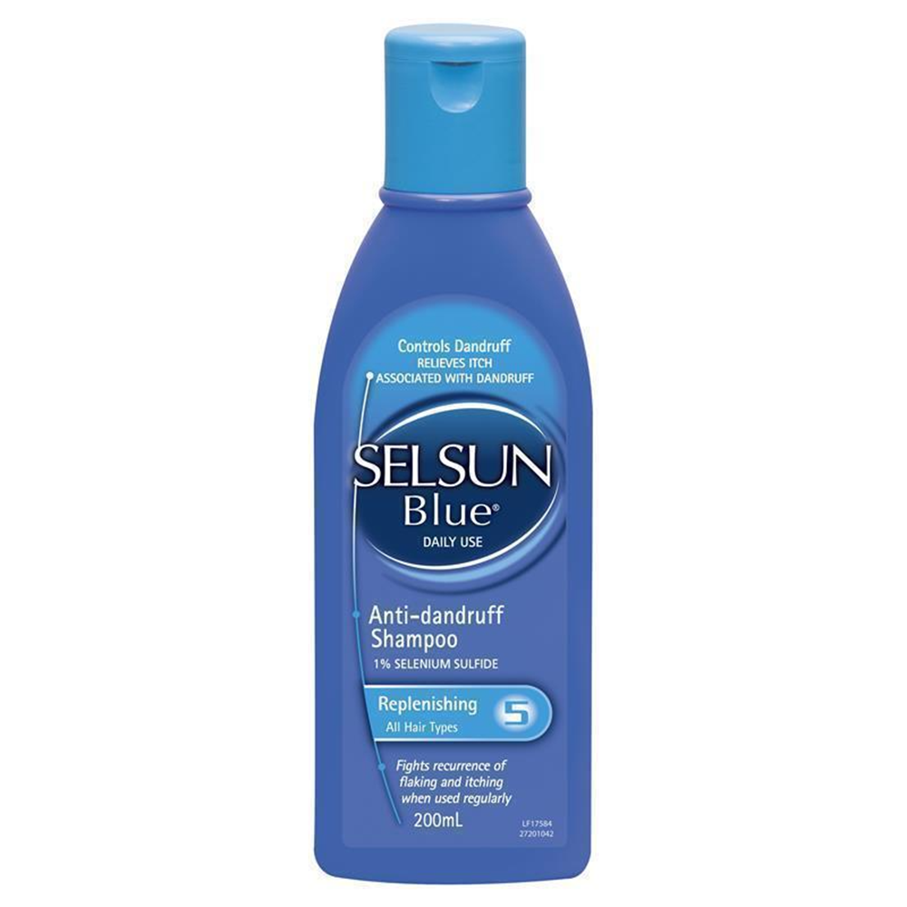 Selsun Anti Dandruff Shampoo Replenishing - 200mL Blue/Gold