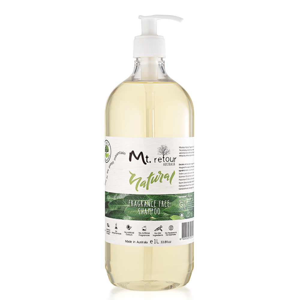 Mt.Retour Natural Fragrance Free - 1 Liter Shampoo/Conditioner