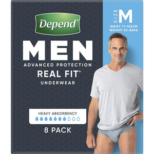 Depend Real Fit Underwear Male - 8 Pack Medium/Large