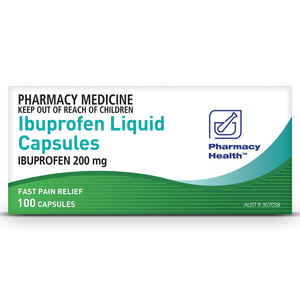 Pharmacy Health Ibuprofen Liquid - 200mg 20/100 Capsules