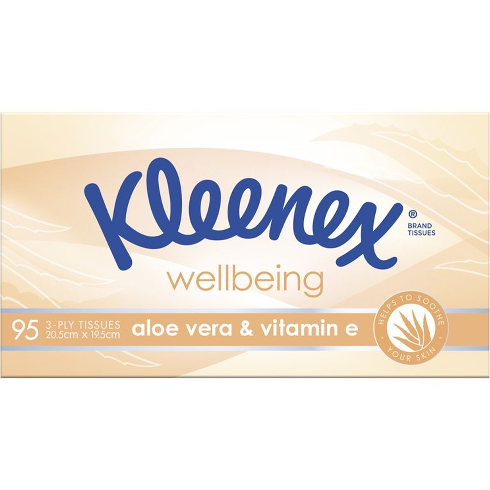 Kleenex Facial Tissues - 95 Pack Aloe Vera and Vitamin E/Eucalyptus