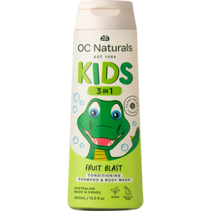 Organic Care Kids 3in1 Shampoo Conditioner Body Wash - 400mL Berry Bliss/Fruit Blast