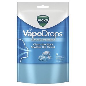 VICKS VapoDrops - 24 Lozenges Butter Menthol/Original/Peppermint