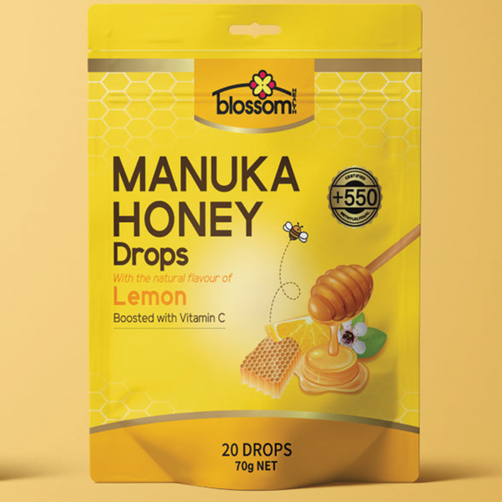 Blossom Manuka Honey - MGO 550+ 20 Drops Lemon/Eucalyptus Flavour