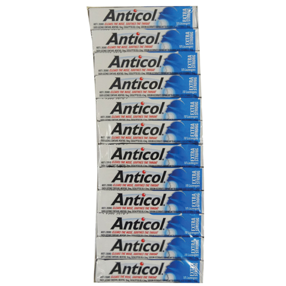 Allens Anticol - 40g 36pack Throaties/Extra Strong Stick