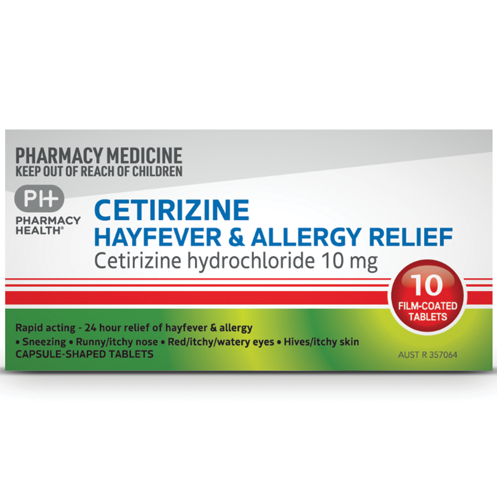 Cetirizine Hayfever & Allergy Relief - 10mg 10/50/70 Tablets