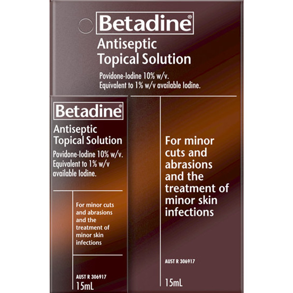 Betadine 10% Povidone Iodine Antiseptic Solution - 15/100 mL