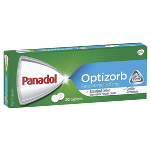 Panadol with Optizorb, Paracetamol Pain Relief - 20/50/100 Tablets 500mg