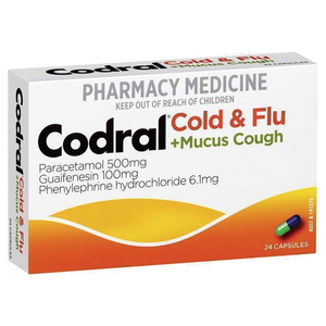 Codral Cold & Flu + Mucus Cough - 24/48 Capsules