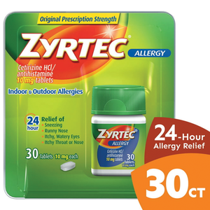 Zyrtec Allergy Relief - 10mg 10/30/60 Tablets