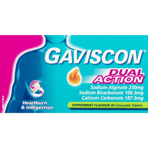 Gaviscon Dual Action Chewable Tablets - 16/48 Tablets