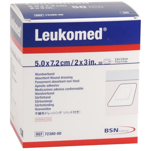 Leukomed Sterile Adhesive Dressings - 50 Pack 5cm x 7.2 cm/8cm x 10cm