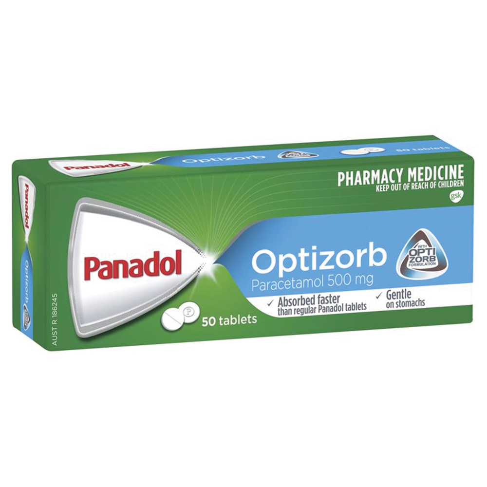 Panadol with Optizorb, Paracetamol Pain Relief - 20/50/100 Tablets 500mg