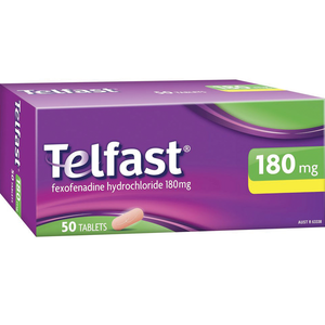 Telfast Hayfever Allergy Relief - 180mg 10/50 Tablets