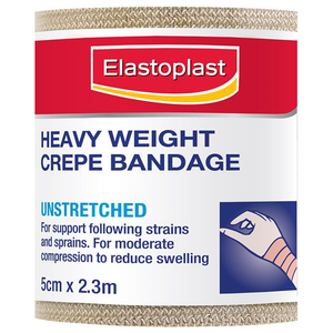 Elastoplast Crepe Bandage Heavy Weight - Available in 7.5cm x 2.3m/10cm x 2.3m/5cm x 2.3m Sizes