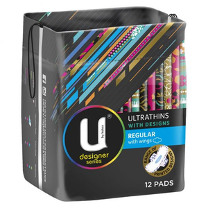 U By Kotex Ultra Thins Wing - Regular/Regular with Design/Super Pads