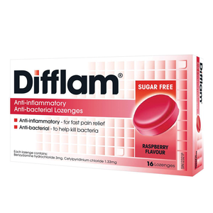 Difflam Sugar Free - 16 Lozenges Orange/Honey & Lemon/Raspberry Flavour