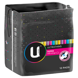 U By Kotex Ultra Thins Wing - Regular/Regular with Design/Super Pads