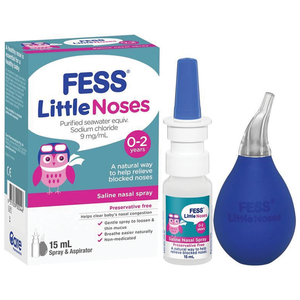 Fess Little Noses Saline Nose Spray - 15mL Single Spray/ Spray + Aspirator